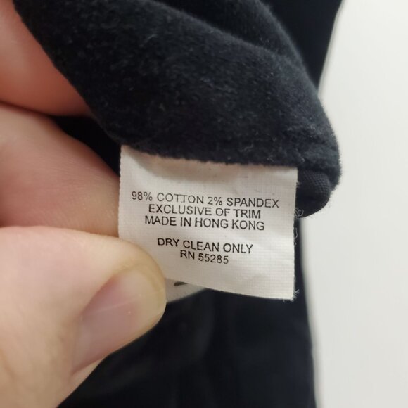 Express Women's Y2K Black Stretch Velvet Velour Low Rise Straight Leg Pants Sz 0 - Picture 5 of 8